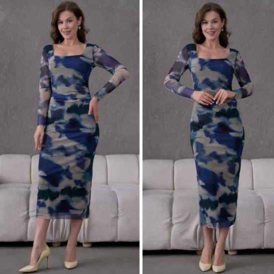 184946 DESENLİ ELBİSE