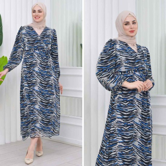 184990 DESENLİ ELBİSE