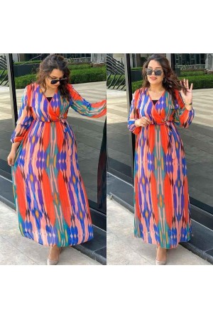 185002 DESENLİ ELBİSE