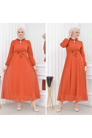 185009 ORANGE ELBİSE