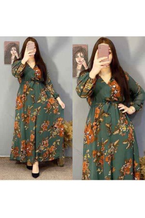 185016 DESENLİ ELBİSE