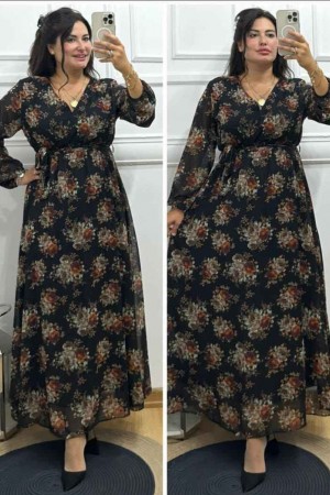 185017 DESENLİ ELBİSE