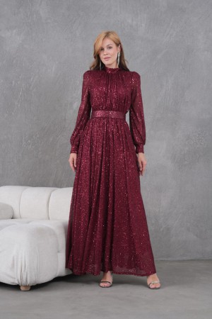 185037 Burgundy "Evening dress"