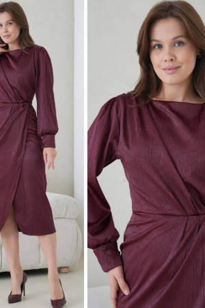 185039 BORDO ELBİSE