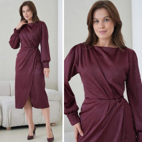 185043 BORDO ELBİSE