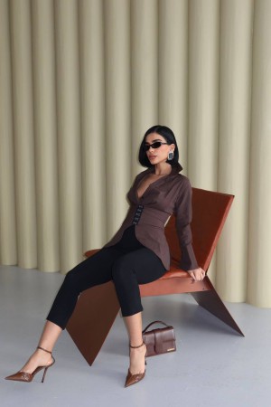 185076 KAHVE GÖMLEK