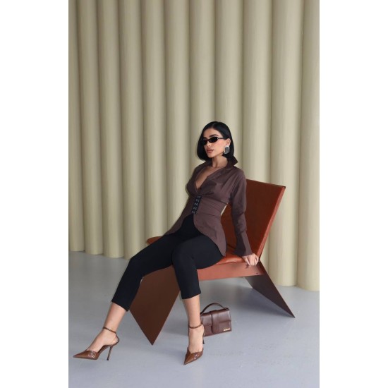 185076 KAHVE GÖMLEK