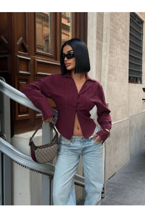 185080 BORDO GÖMLEK