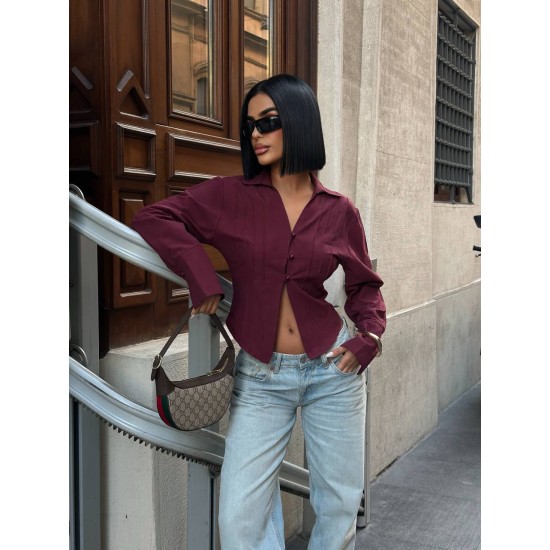 185080 BORDO GÖMLEK