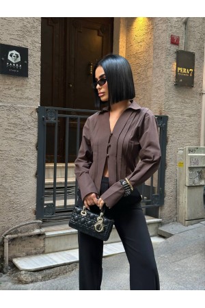 185081 KAHVE GÖMLEK