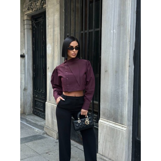 185084 BORDO GÖMLEK