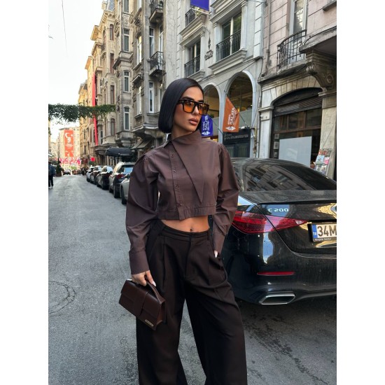 185085 KAHVE GÖMLEK