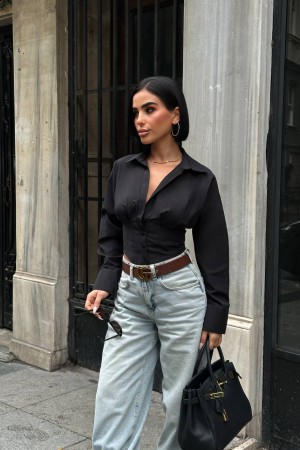 185090 SİYAH GÖMLEK