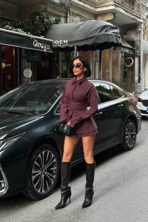 185097 KAHVE GÖMLEK