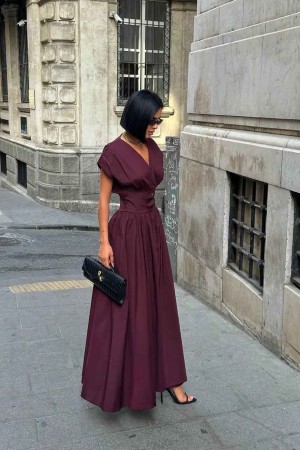 185109 KAHVE ELBİSE