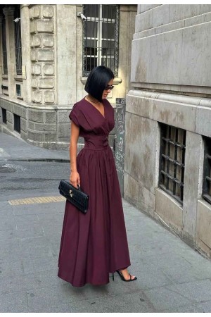 185109 KAHVE ELBİSE