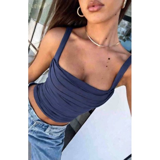 185159 "NAVY BLUE" BLOUSE