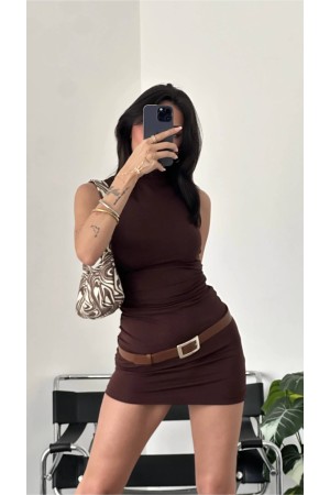 185161 KAHVE ELBİSE