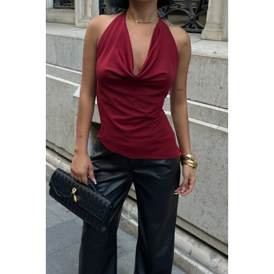 185166 Burgundy BLOUSE