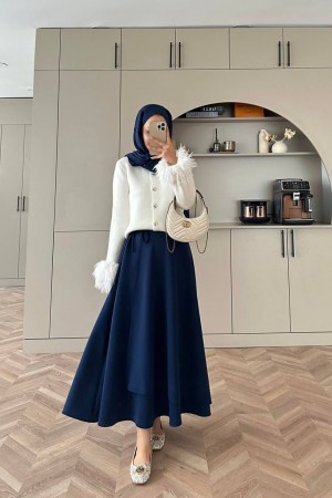 185224 LACİVERT ETEK