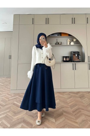 185224 LACİVERT ETEK