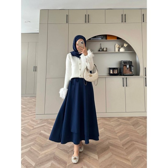 185224 LACİVERT ETEK