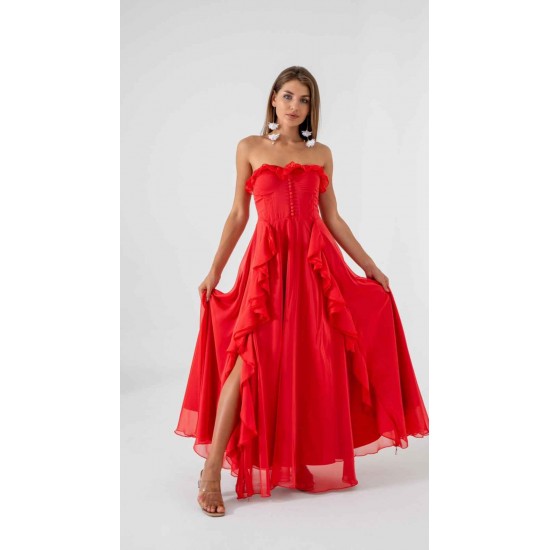 200000 red Evening dress