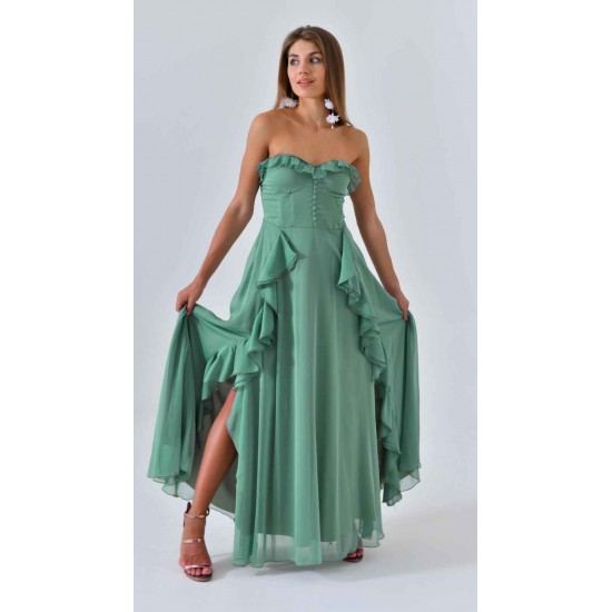 200004 Water is green Evening dress