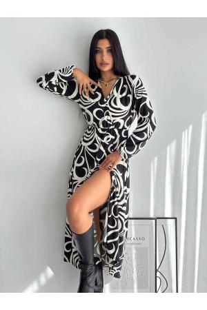 200112 TOPTAN DESENLİ ELBİSE