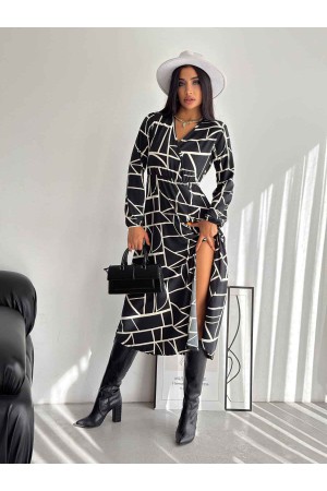 200116 TOPTAN DESENLİ ELBİSE