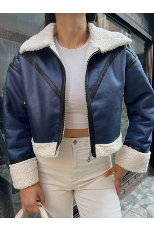 200154 TOPTAN LACİVERT KABAN