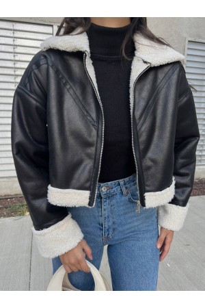 200156 TOPTAN SİYAH KABAN