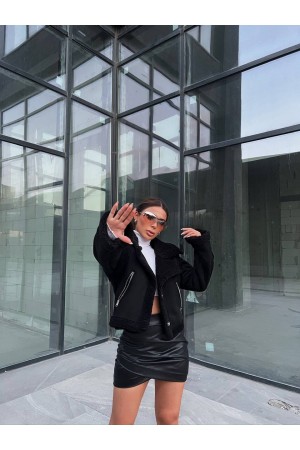 200158 TOPTAN SİYAH KABAN