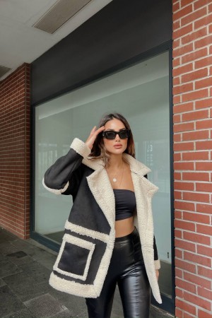 200163 TOPTAN SİYAH KABAN