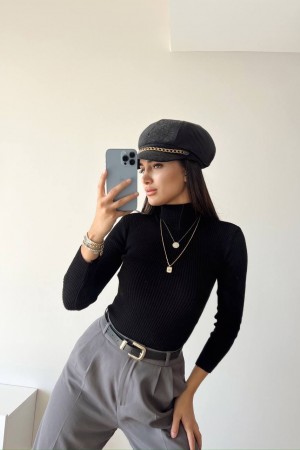 200170 TOPTAN SİYAH KAZAK