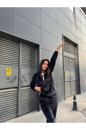 200196 TOPTAN SİYAH EŞOFMAN TAKIM