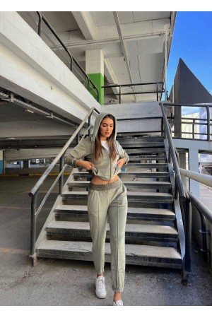 200197 TOPTAN SU YEŞİL EŞOFMAN TAKIM