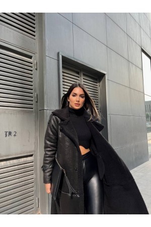 200200 TOPTAN SİYAH KABAN