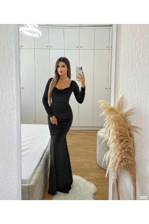 200430 black Evening dress