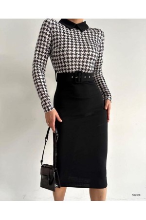 200433 TOPTAN SİYAH ELBİSE