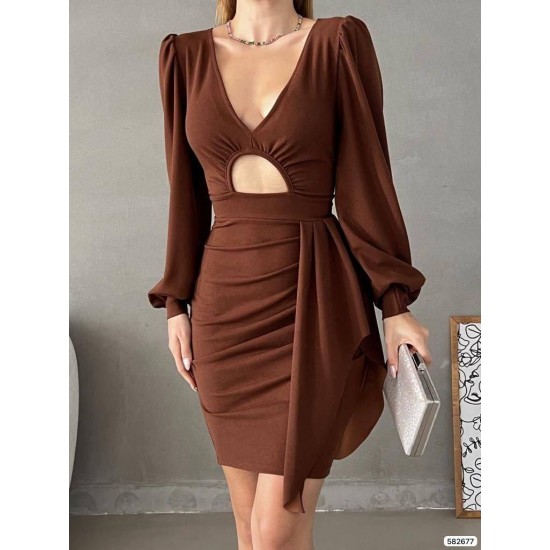 200449 coffee Evening dress