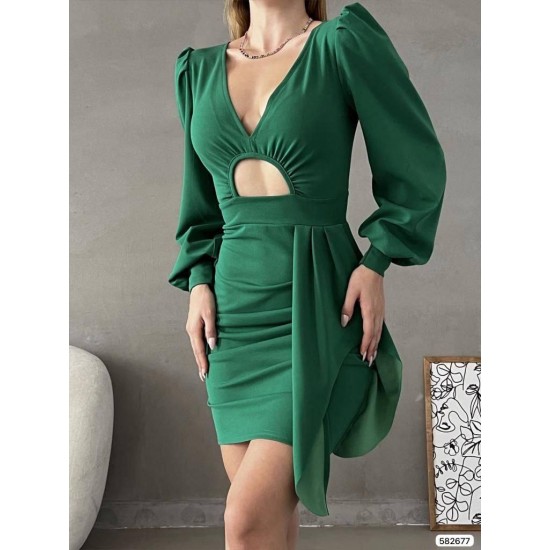 200451 GREEN Evening dress