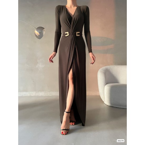 200483 coffee Evening dress