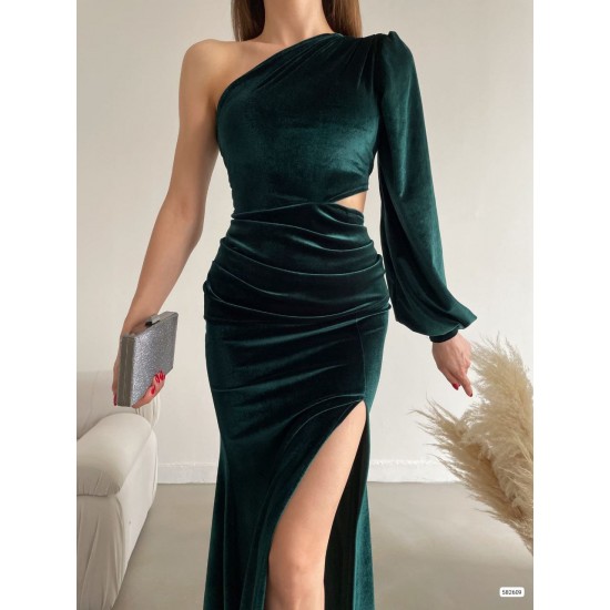 200546 TOPTAN ZÜMRÜT YEŞİL ABİYE