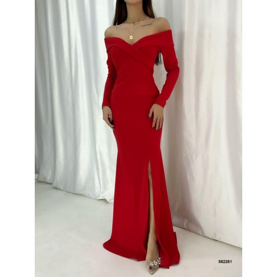 200547 red Evening dress