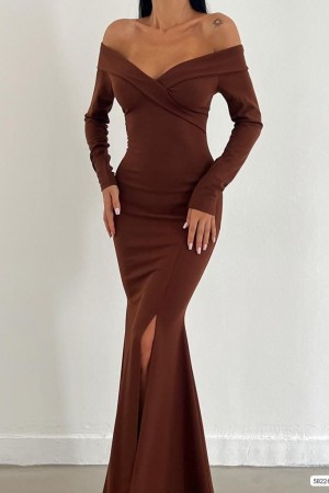 200552 coffee Evening dress