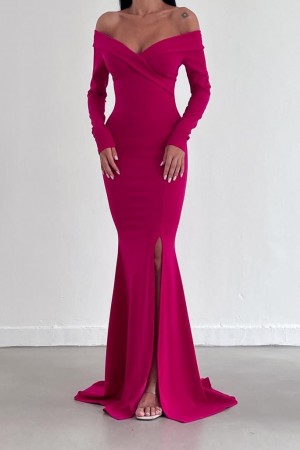 200553 fuchsia Evening dress