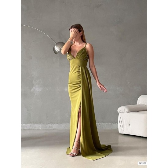 200557 GREEN Evening dress