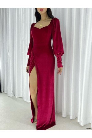 200574 TOPTAN BORDO ABİYE