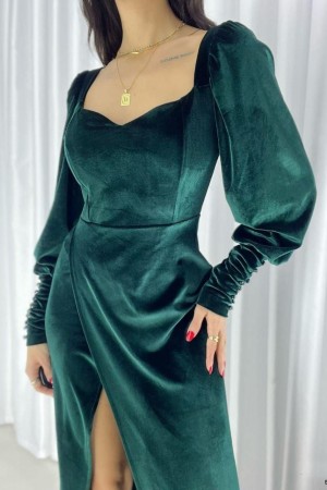 200576 TOPTAN ZÜMRÜT YEŞİL ABİYE